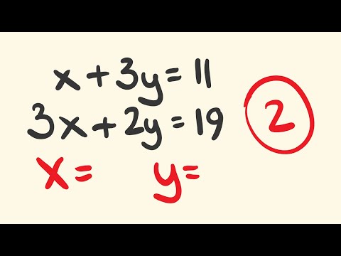 How to solve Simultaneous Equations by Elimination - example