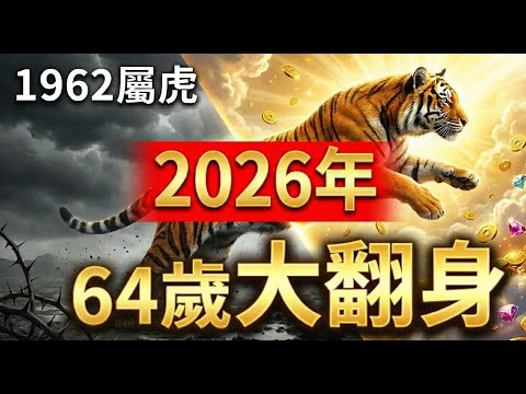 1962年屬虎人，別認命！2026年64歲是你人生的「轉折點」，抓住機會，後半生「穿金戴銀」！#1962年屬虎 #屬虎2026運勢 #生肖虎 #2026年屬虎運勢 #2026生肖虎運勢 #1962年虎
