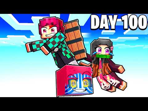 100 Days DEMON SLAYER, But You Can BUY One Blocks