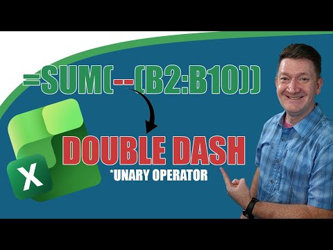 Why Excel Pros Use the Double Dash Operator --
