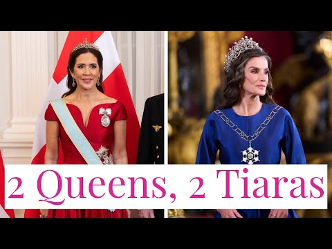 Queen Mary Rocks Her Edwardian Tiara in Latvia, Queen Letizia STUNS in Loop Tiara for Oman Visit