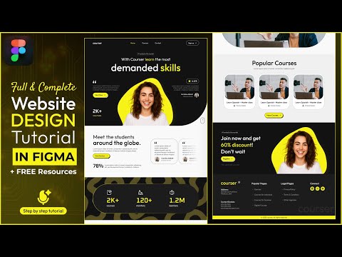Full Website Design Figma Tutorial || FREE Resources || DVxUI