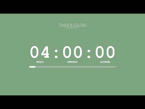 ⏰ 4 Hour Timer / Sweet Green Screen 🌿 / Countdown