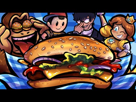 Which Smash Bros characters have canonically eaten a Burger?