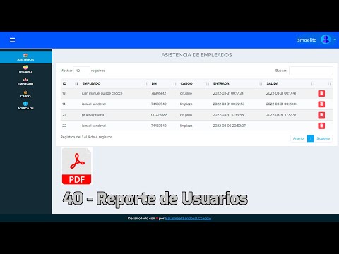 40.- Reporte de Usuarios - Sistema de Asistencias con PHP y MYSQL