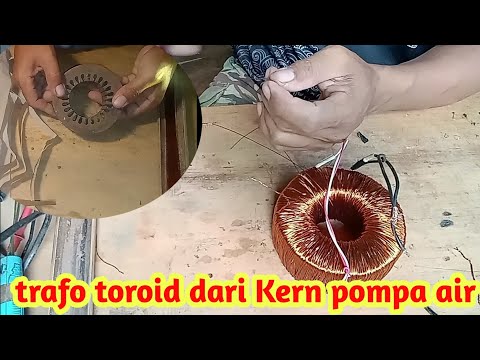 How to make a toroid transformer from a water pump core