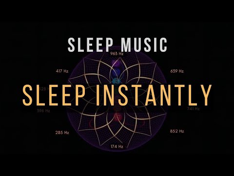 BLACK SCREEN SLEEP MUSIC ☯ 9 Solfeggio Frequencies | Deep Sleep & Full Body Restoration