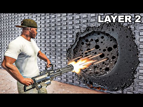 Guns vs 100 layers in GTA 5