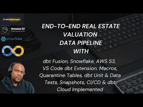 E2E Data Pipeline: dbt Fusion, Snowflake, S3, VSCode dbt Extension, Macros, Unit Testing, CI/CD more