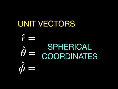 Unit vectors in cylindrical and spherical coordinates