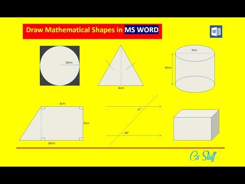 Draw Mathematical shapes - MS WORD