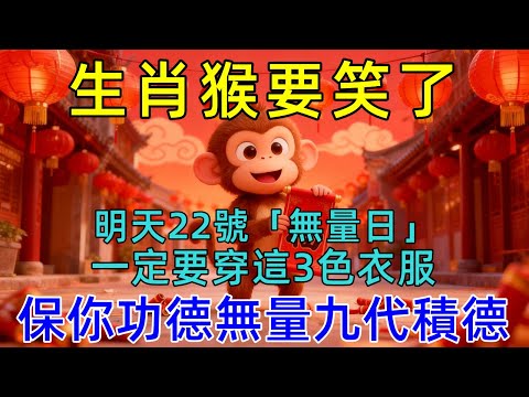 生肖猴要笑了！明天12月22號，太上老君降聖，「無量日」！起床後穿對這3色衣服，保你功德無量九代積德!  #生肖运势#佛陀#佛學 #佛法 #佛教 #修行 #智慧 #因果 #佛家  #佛學知識