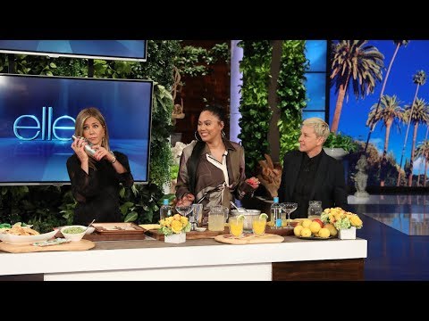 Ayesha Curry Cooks Up Dishes with Jennifer Aniston and Ellen