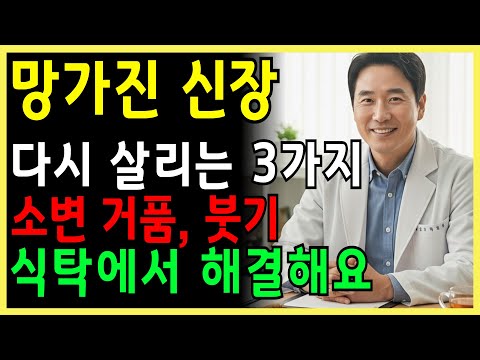 신장·콩팥 건강 되찾는 음식 TOP3! 소변 거품 줄이고 신장 기능 되살리는 식탁 비밀 ｜시니어 건강｜삶의 지혜