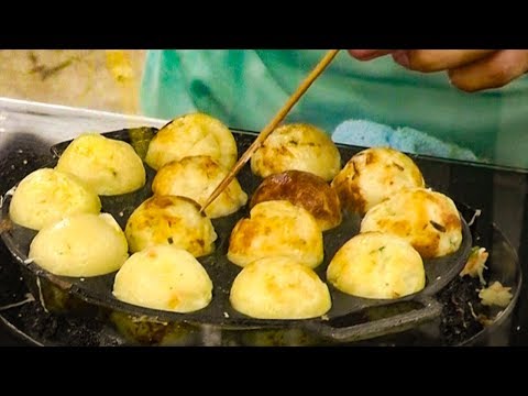 Vietnamese Street Food - TAKOYAKI Octopus Balls Ho Chi Minh City Vietnam