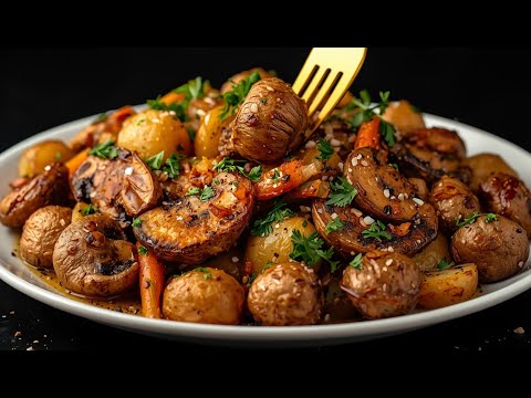 Pilze mit Knoblauch – leckerer als Fleisch! Das beste Rezept für gebratene Pilze mit Kartoffeln!