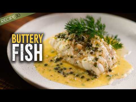 Steamed Fish with Lemon Beurre Blanc and Capers
