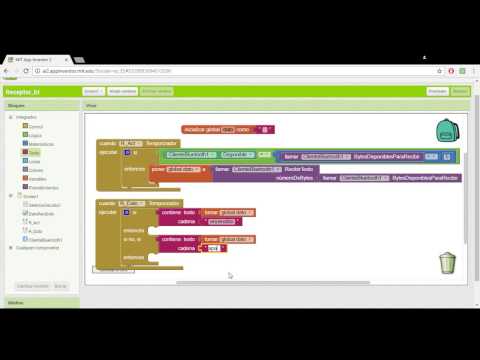 Aplicacion para recibir datos bluetooth con appinventor