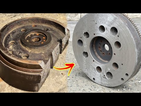 Precision Repair – Severely Damaged Peter Engine & Generator Flywheel Restored 