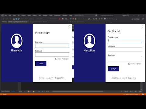 C# Tutorial - Login and Registration Form with SQL Database and Source Code