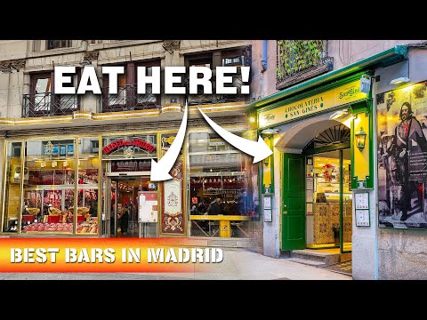 Top 7 Places to eat in Madrid Spain | Don't miss out the typical Madrid food 4k