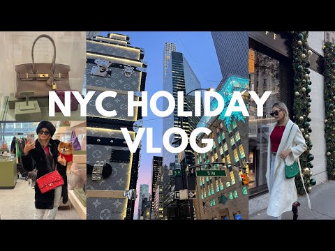 NYC HOLIDAY LUXURY SHOPPING VLOG | BERGDORF GOODMAN, CHANEL, SAKS, THE REAL REAL 🎄 🎅☕️ ✨🗽💎 🛍 👠 😍