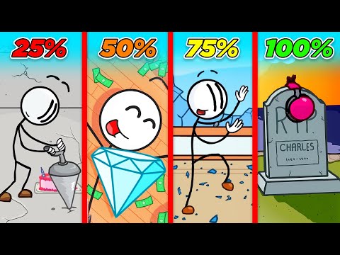 I Completed 100% of the Henry Stickmin Collection!