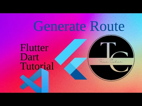 Flutter Generate Route Dynamically | Dart Flutter Tutorial | vscode