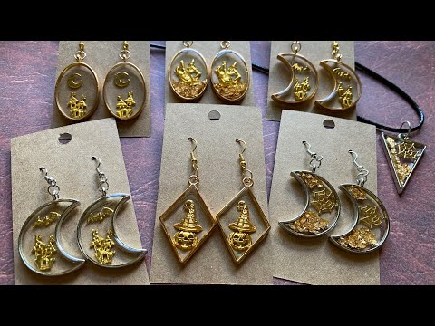 Halloween UV Resin Earring Tutorial Using Bezels
