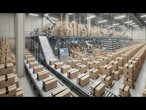 Amazing Machines that Fold delivery boxes at an incredible speed in a Korean box factory