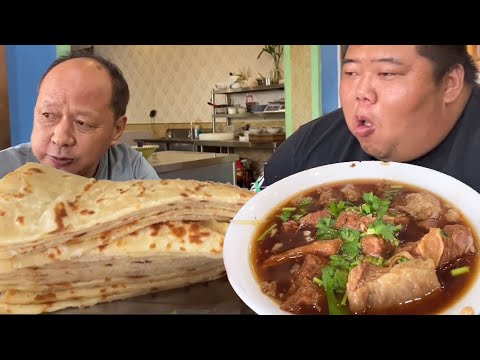 胖哥去深县吃大碗牛肉汤，40元一碗一斤多肉，一碗下肚就撑了过瘾！【胖猴仔】