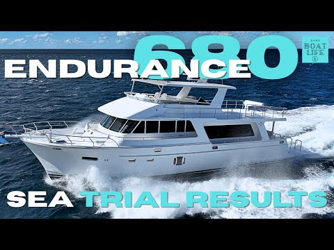 25kts+ wind! Sea trial/fuel flow - Endurance 680 by Hampton Yachts