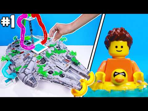 I Turned LEGO SETS Into WATER PARKS