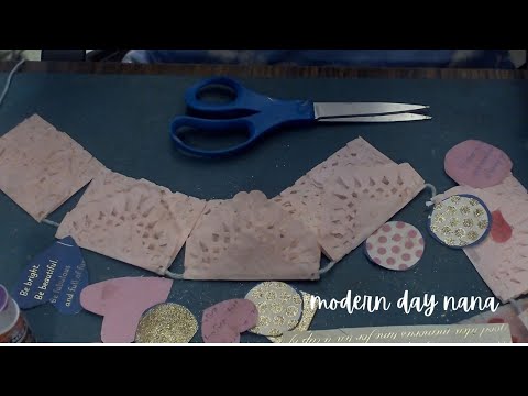 Handmade Valentine Banner | Doily Heart Envelopes, Scrap Paper & Sweet Words