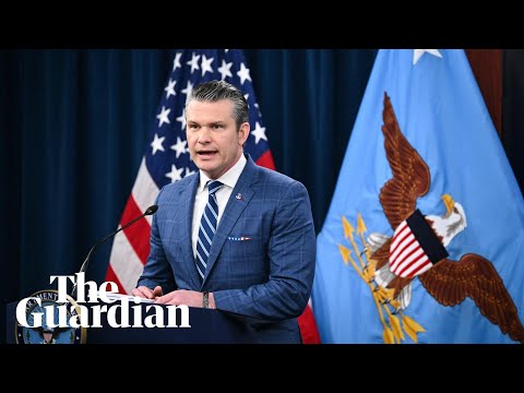 US defence secretary Pete Hegseth holds press conference – watch live