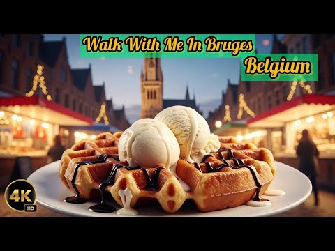 Cozy Christmas Walk Through Bruges ❄️ | Winter Walk With Me 4K – No Talking