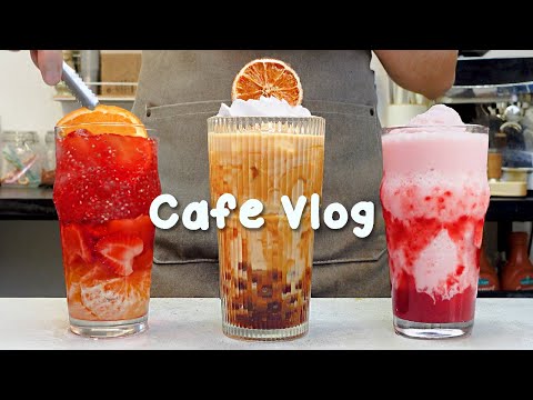 🥤보바가 많을수록 맛있어요🍞지치고 힘들 땐 음료 ASMR로 힐링해요/카페브이로그/Cafe Vlog/ASMR/Tasty Coffee