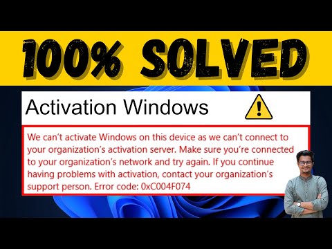 Fix We Can't Activate Windows on This Device Error 0xc004f074