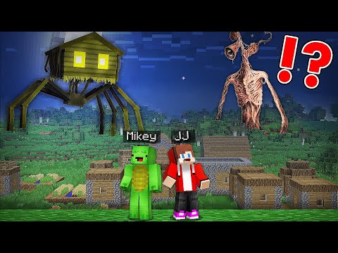 How JJ & Mikey Found BIGGEST SIREN HEAD vs HOUSE HEAD ? Battle - Minecraft (Maizen)