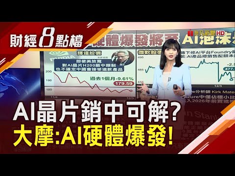 AI泡沫是進行式?還是炒作? 看輝達不悲觀 大摩:明年AI硬體將迎"爆發式成長" 產業鏈價值將會重塑? ｜【財經8點檔】20251204｜非凡新聞｜主播 許娸雯