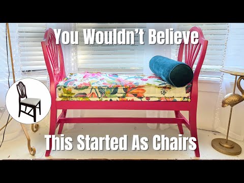 Heirloom Chairs Turned Into French Bench/ Chair Upcycle
