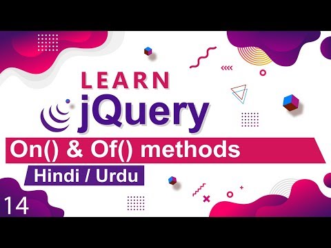 jQuery On & Off Method Tutorial in Hindi / Urdu