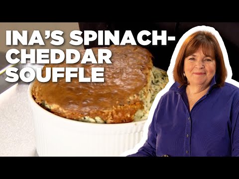 Ina Garten's Spinach-Cheddar Souffle | Barefoot Contessa | Food Network