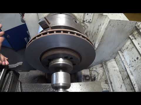 The most reliable option for turning a brake disc on a mandrel