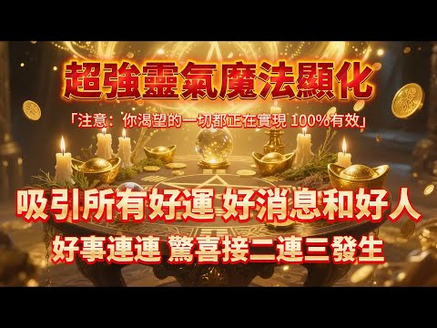 👼超強靈氣魔法顯化 （⚠️注意：你渴望的一切都正在顯化 100%有效）吸引所有好運 好消息 好人 驚喜接二連三發生｜吸引力法則，冥想音樂，能量音樂，顯化，正念冥想，能量Sub