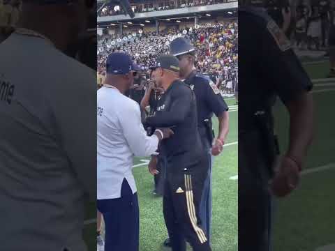 Things got chippy between Deion Sanders and Alabama State HC Eddie Robinson Jr after JSU's win.