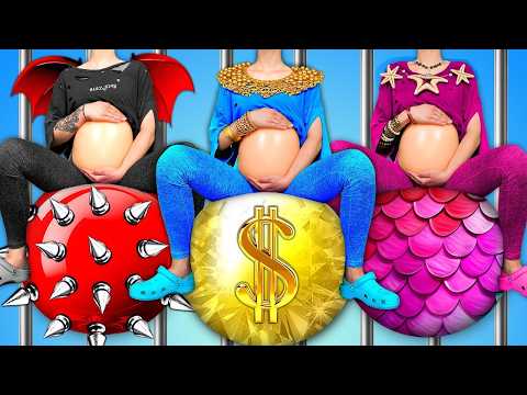 حورية البحر الحامل vs مصاصة الدماء vs إلسا في السجن! أفكار DIY ذكية