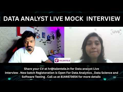 Data Analyst Live Mock Interview | Master Data Analytics from Talentele | SQL | Data Science
