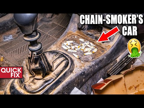 Cleaning a Chain-Smoker's "UNCLEANABLE" Trade-in Rejected by the Dealership! | Quick Fix