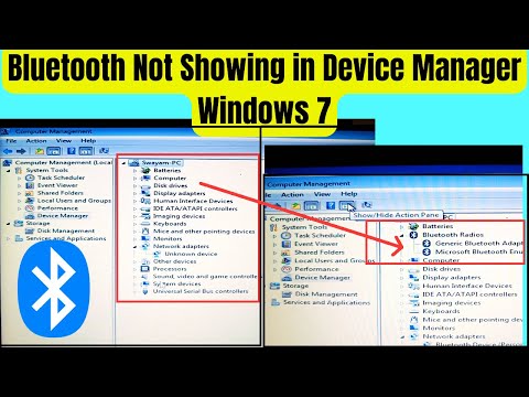 bluetooth not showing in device manager windows 7